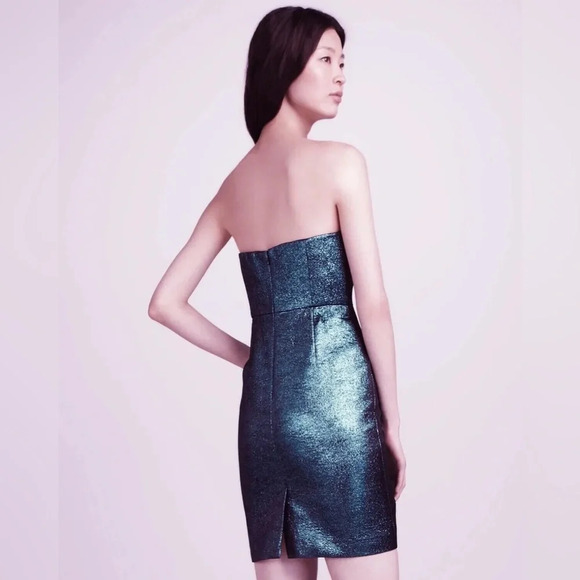 Tibi Strapless  Metallic Dress, size 4 - Picture 2 of 10